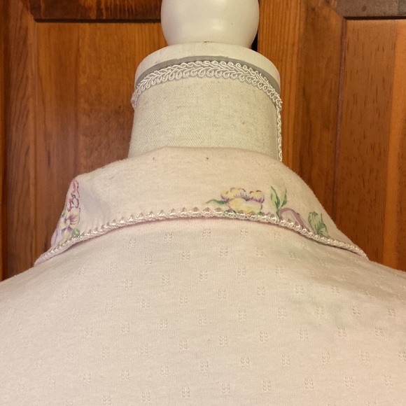 Laurel Rose Pink W/Floral Longline Robe Size Large Preowned - Picture 5 of 12